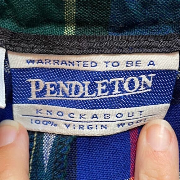 Vintage Pendleton Pant Trouser Tartan Plaid Wool High Waist Straight Leg Winter - Picture 7 of 9